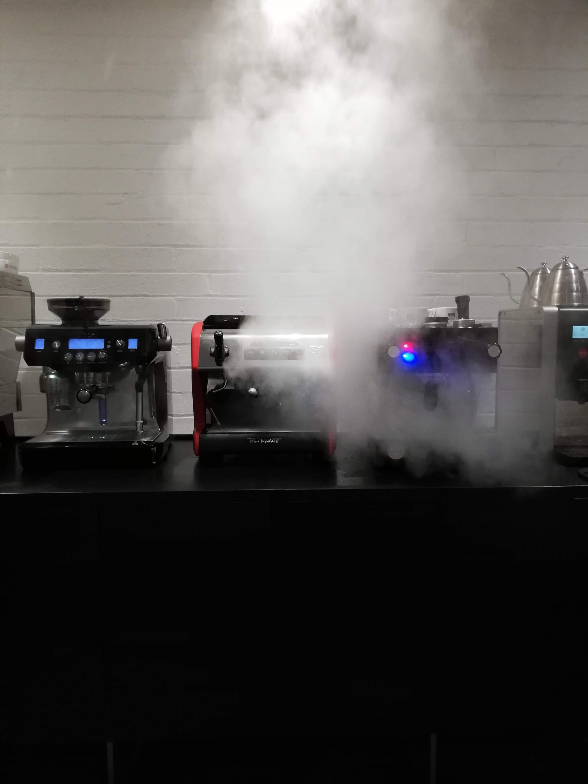 Espresso machines for home, La Marzocco, La Spaziale and or a Sage machine.
