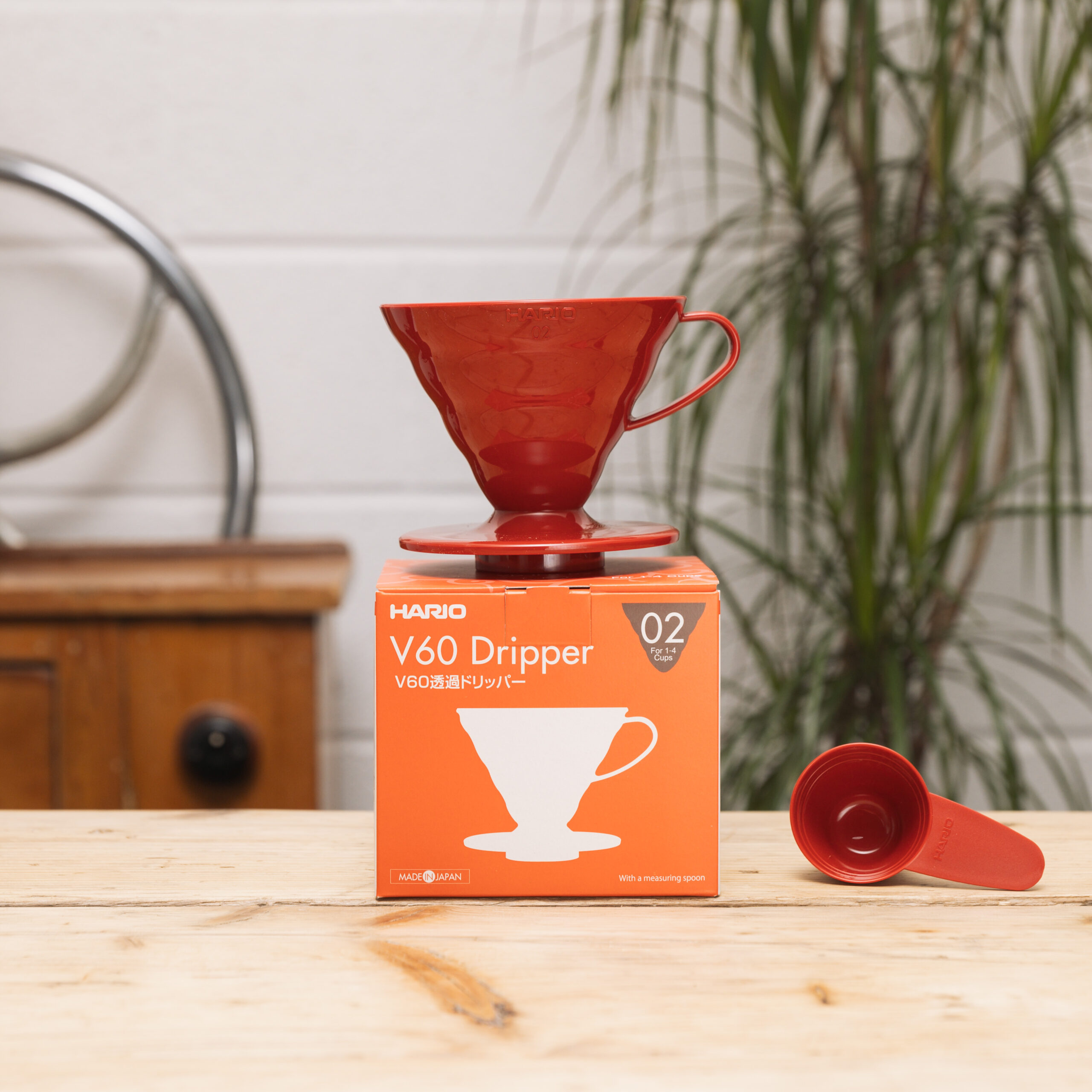 Hario V60 Plastic Coffee Dripper, Size 01, Red