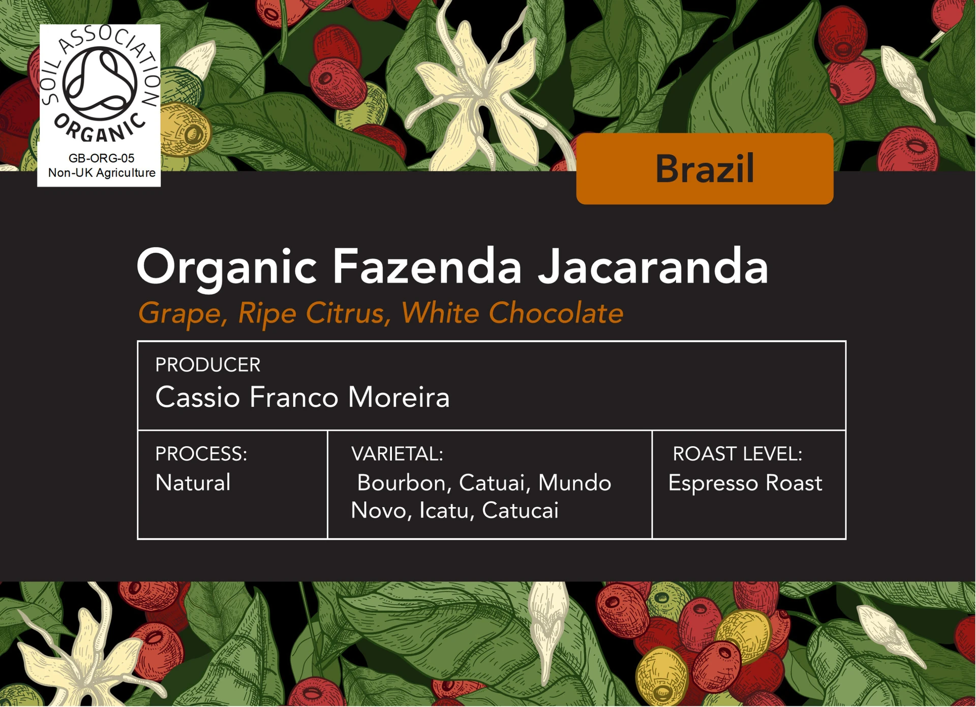ORGANIC Brazilian Fazenda Jacaranda Espresso