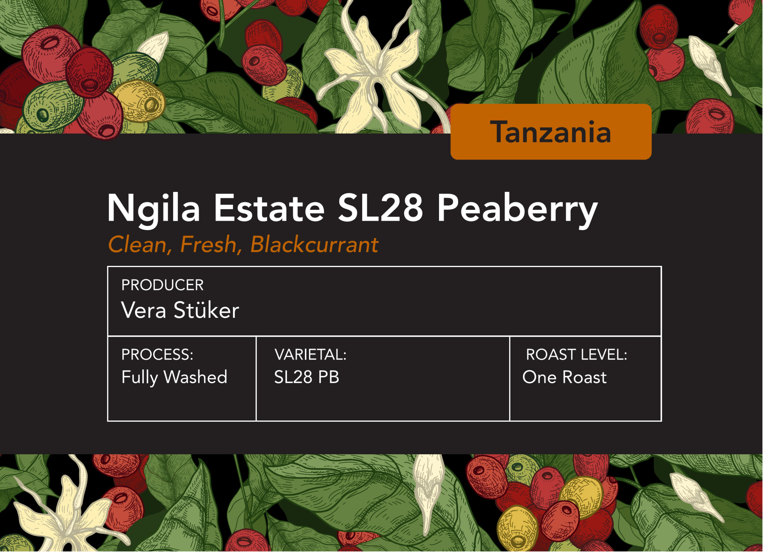 Tanzania Ngila Estate SL28 Peaberries