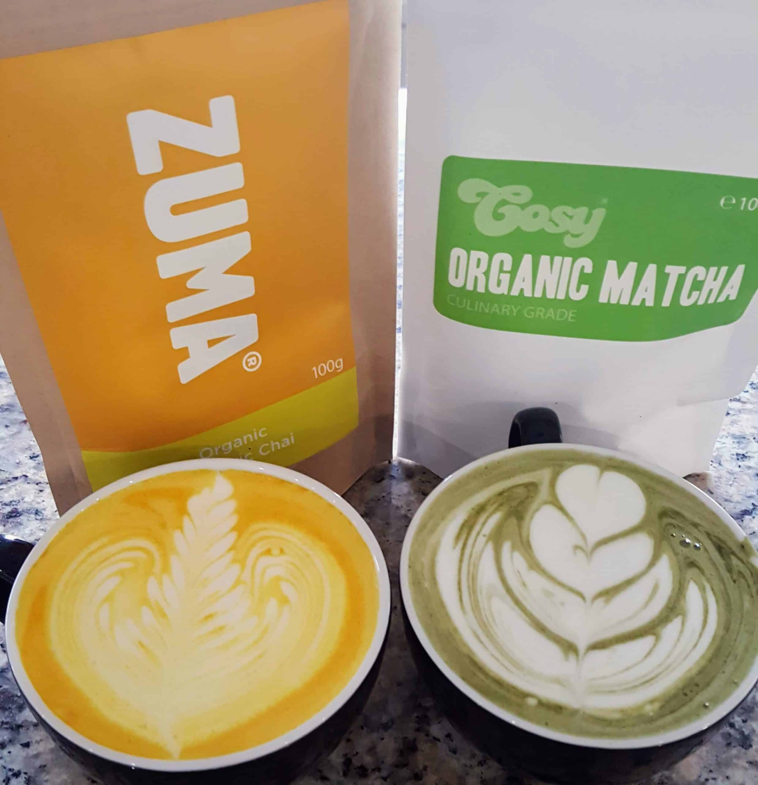 Organic Matcha and Turmeric LATTE POWDERS