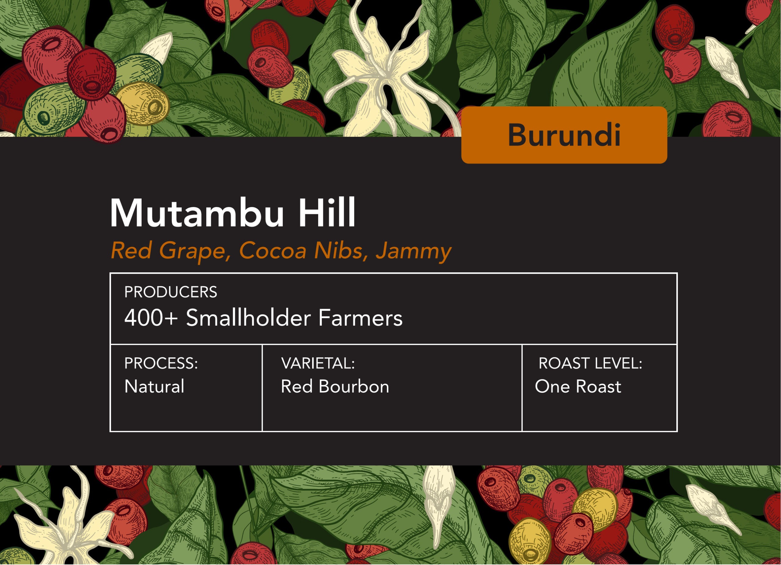 Burundi Mutambu Hill Natural One Roast