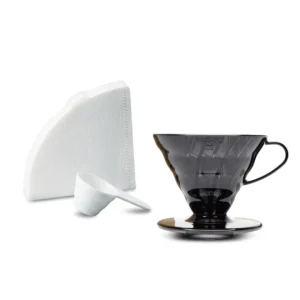 Hario Transparent Black Dripper V60 Set 2 Cup